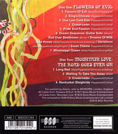 Mountain: Flowers Of Evil / Mountain Live (The Road Goes Ever On) [2CD]