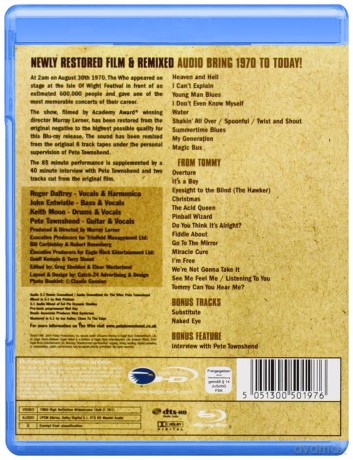 The Who: Live At The Isle Of Wight Festival 1970 [Blu-Ray]