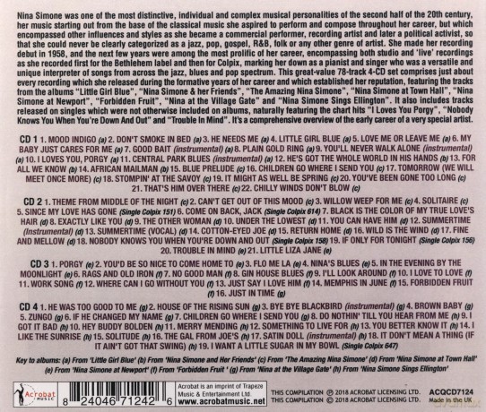 Nina Simone: The Definitive Collection 1958-62 [4CD]