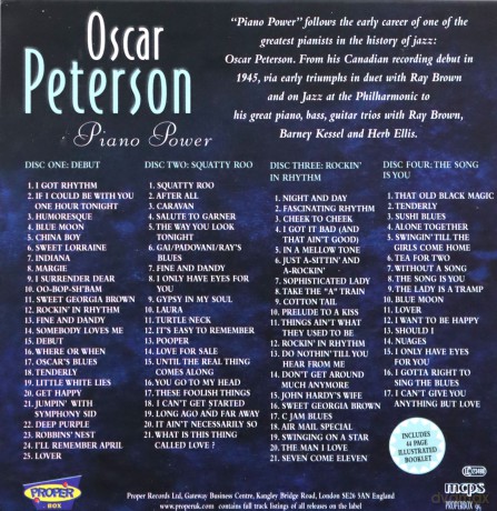 Oscar Peterson: Piano Power [4CD]