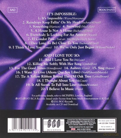 Perry Como: It's Impossible / And I Love You So [CD]