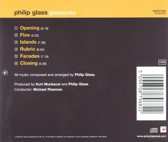 Philip Glass: Glassworks [CD]