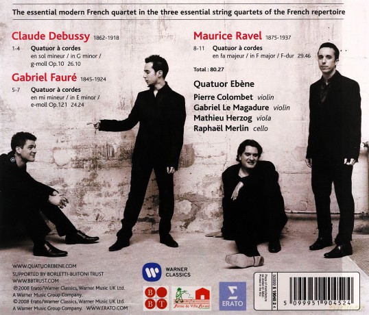 Quatuor Ebene: Ravel/Debussy/Faure/String Quartets [CD]