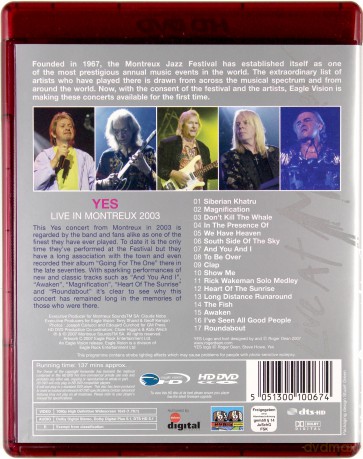 Yes: Live At Montreux 2003 [HD-DVD]