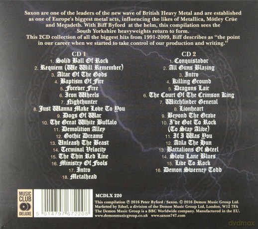 Saxon: Baptism Of Fire: The Collection 1991 - 2009 [2CD]