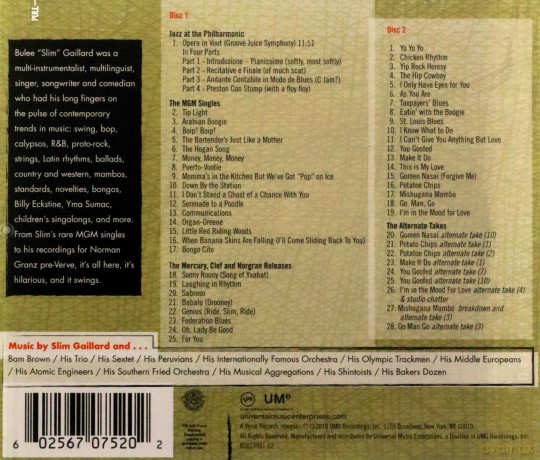 Slim Gaillard: Groove Juice-The Norman Granz Recordings [2CD]