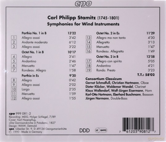 Stamitz: Consortium Classicum [CD]