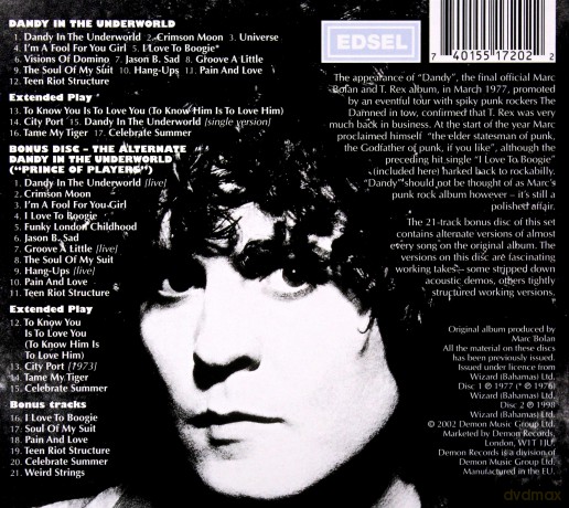 T. Rex: Dandy In The Underworld [2CD]