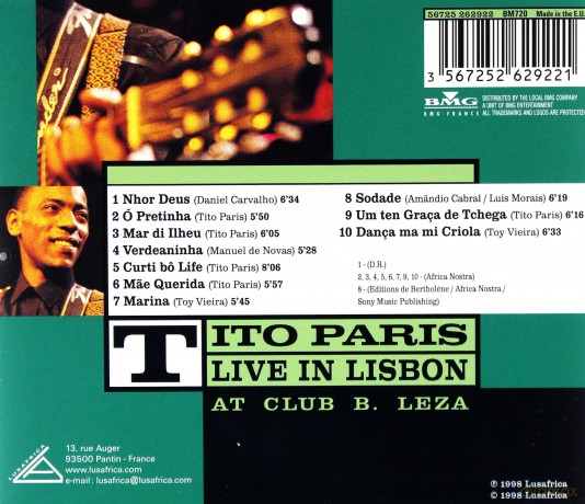 Tito Paris: Live In Lisbon [CD]