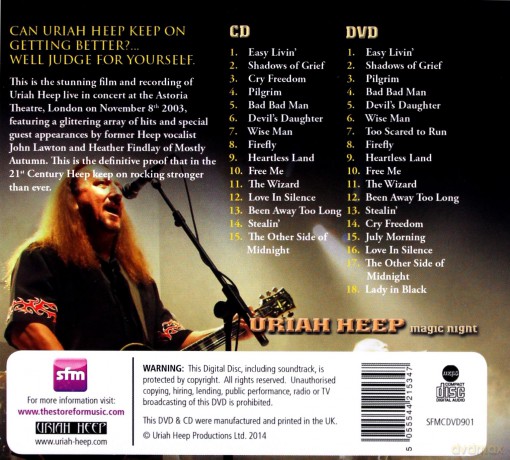 Uriah Heep: Magic Night [CD]+[DVD]