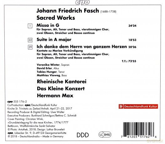 Fasch: Ich Danke Dem Herrn [CD]