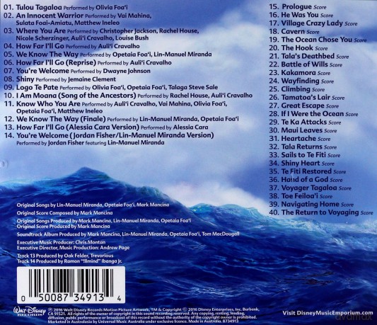 Moana soundtrack (Vaiana: Skarb oceanu) [CD]