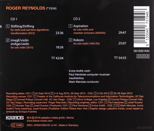 Reynolds: Aspiration [CD]