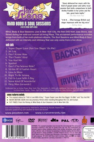 Joss Stone: Mind, Body & Soul Sessions - Live From NY [DVD]
