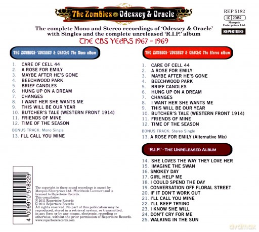Zombies: Odessey And Oracle 1967-69 + Rip Album [2CD]