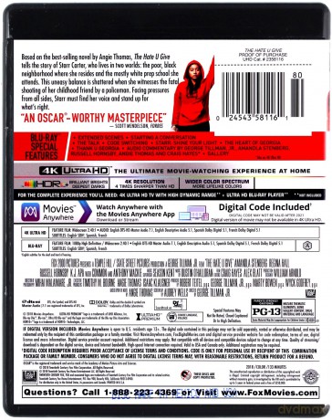 The Hate U Give (Nienawiść, którą dajesz) [Blu-Ray 4K]+[Blu-Ray]
