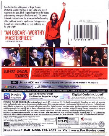 The Hate U Give (Nienawiść, którą dajesz) [Blu-Ray 4K]+[Blu-Ray]