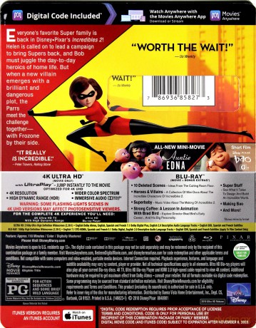 Incredibles 2 (Iniemamocni 2) (Disney) [Blu-Ray 4K]+[Blu-Ray]