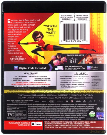 Incredibles 2 (Iniemamocni 2) (Disney) [Blu-Ray 4K]+[Blu-Ray]