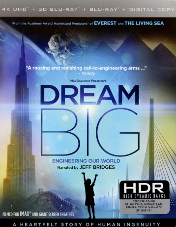 IMAX: Dream Big: Engineering Our World (Wielkie projekty wielkich inżynierów) [Blu-Ray 4K]+[Blu-Ray 3D]+[Blu-Ray]