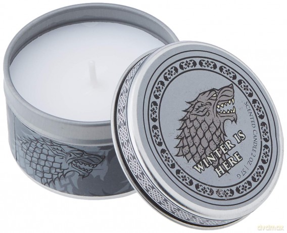 Game of Thrones (Gra o Tron) House Stark (Frosted Pine Scented Tin Candle Small) Świeca