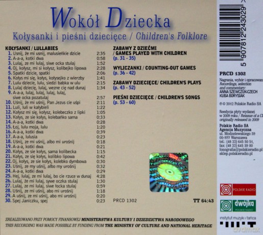 Muzyka źródeł: Wokół dziecka - Kołysanki i pieśni dziecięce (digipack) [CD]