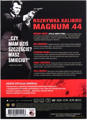 Clint Eastwood Kolekcja: Brudny Harry / Siła magnum / Strażnik prawa / Nagłe zderzenie / Pula śmierci [5DVD]