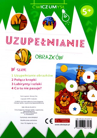 Ćwicz umysł. Uzupełnianie obrazków [KSIĄŻKA]
