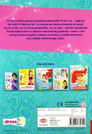 Disney Księżniczka. Ubieranki, Naklejanki [KSIĄŻKA]