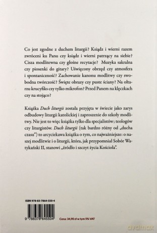Duch liturgii - Joseph Ratzinger [KSIĄŻKA]