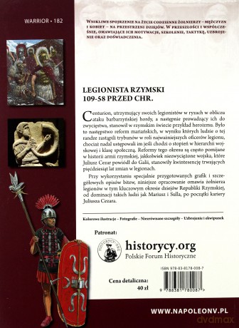 Legionista rzymski 109-58 przed Chrystusem - Ross Cowan [KSIĄŻKA]