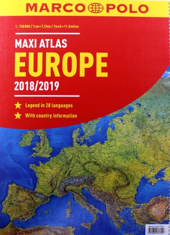 Maxi-Atlas Europa 2018/2019 1:750 000 [KSIĄŻKA]