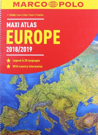 Maxi-Atlas Europa 2018/2019 1:750 000 [KSIĄŻKA]