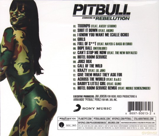 Pitbull: Rebelution ROW 2nd Run Album (with Hotel Room Service Remix) [CD]
