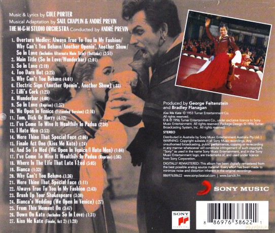 Kiss Me Kate soundtrack (Pocałuj Mnie, Kasiu) (Cole Porter) [CD]