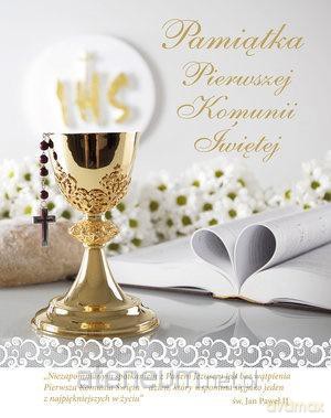 Pamiątka Pierwszej Komunii Św. (kielich, biblia) [KSIĄŻKA]
