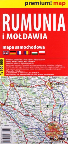 Rumunia i Mołdawia 1:700 000 mapa samochodowa