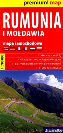 Rumunia i Mołdawia 1:700 000 mapa samochodowa