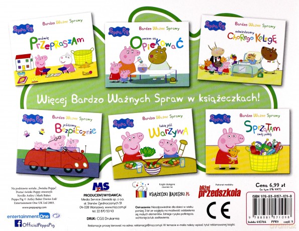 Świnka Peppa Bardzo Ważne Sprawy 9 Dbam o przyrodę [KSIĄŻKA]
