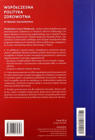 Współczesna polityka zdrowotna - Włodzimierz Cezary Włodarczyk [KSIĄŻKA]