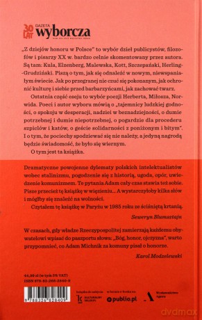 Z dziejów honoru w Polsce i inne szkice - Adam Michnik [KSIĄŻKA]