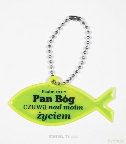 Zawieszka odblaskowa. Rybka - Pan Bóg czuwa nad