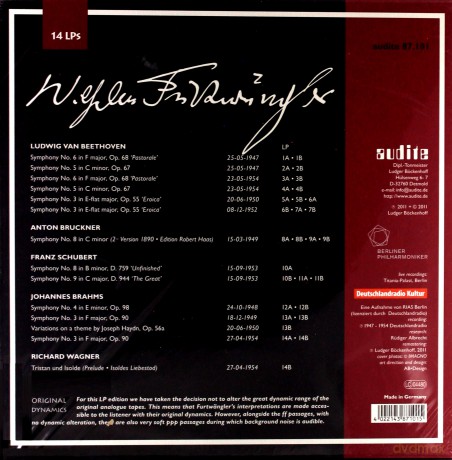 Wilhelm Furtwängler: Berlin Philharmonic 1947-54 [BOX] [14xWinyl]