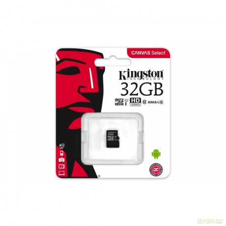 Kingston Canvas Select karta pamięci microSDHC 32 GB, UHS-I, klasa 10