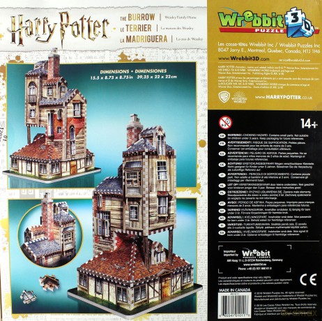 Harry Potter The Burrow - The Weasley's Family Home 3D 415 el. [PUZZLE]