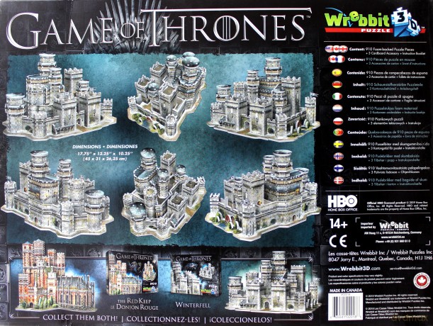 Game of Thrones Winterfell 3D 910 el. (Gra o Tron) [PUZZLE]