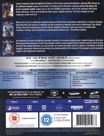 Captain America: 3-Movie Collection [BOX] [3xBlu-Ray 4K]+[3xBlu-Ray]
