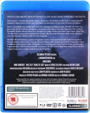 Agnes Of God (Collector's Edition) (Tajemnica klasztoru Marii Magdaleny) [Blu-Ray]+[DVD]
