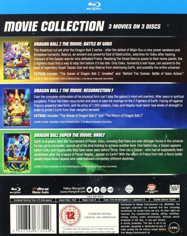 Dragon Ball Movie Trilogy: Battle Of Gods / Resurrection 'F' / Broly [3xBlu-Ray]