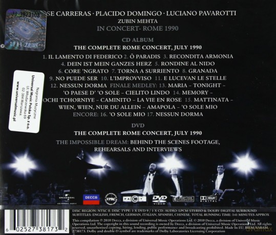 Three Tenors: In Concert 20th Anniversary Editon [CD]+[DVD]
